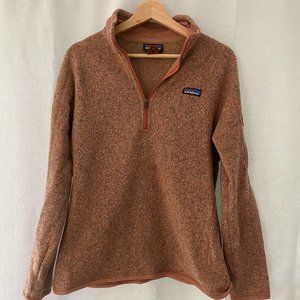 Light Pink Patagonia Women's Half Zip Pullover - Size Large